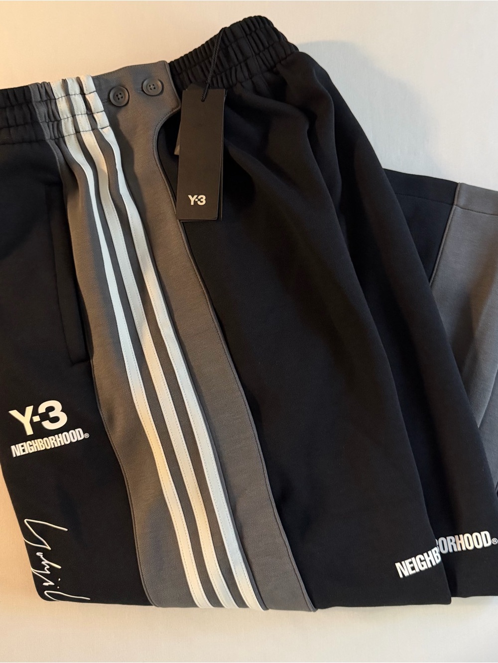 Y-3 Yohji Yamamoto NEIGHBORHOOD Adidas Sweatpants Men XXS BAGGY CROPPED Tearaway